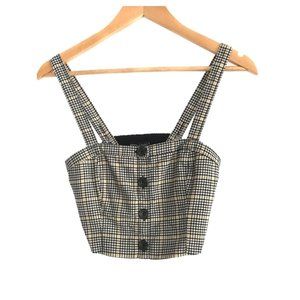 Abercrombie & Fitch plaid crop top- sz XS